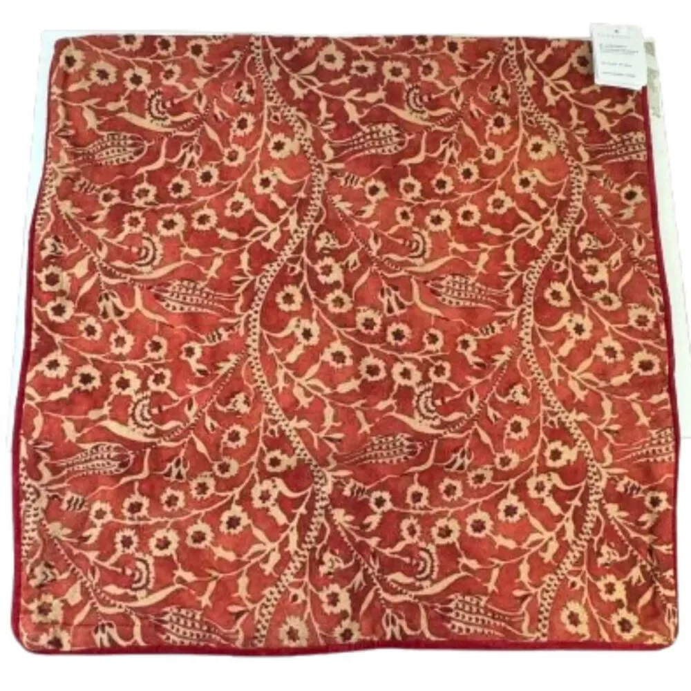 Pottery Barn Ellsworth Reversible Printed Pillow Cover Linen Cotton Blend 22x22
